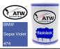 Preview: BMW, Sepia Violet, 474: 500ml Lackdose, von ATW Autoteile West.